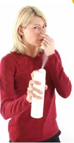 Woman Spraying the Air